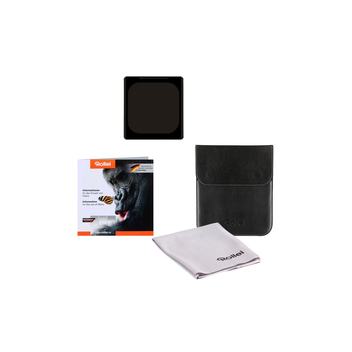 Rollei Pro Square Filter Mark II - Neutral Density (100x105 mm) Gorilla Glass - ND16 Stopper (4 Stops/1,2) 100 mm-System
