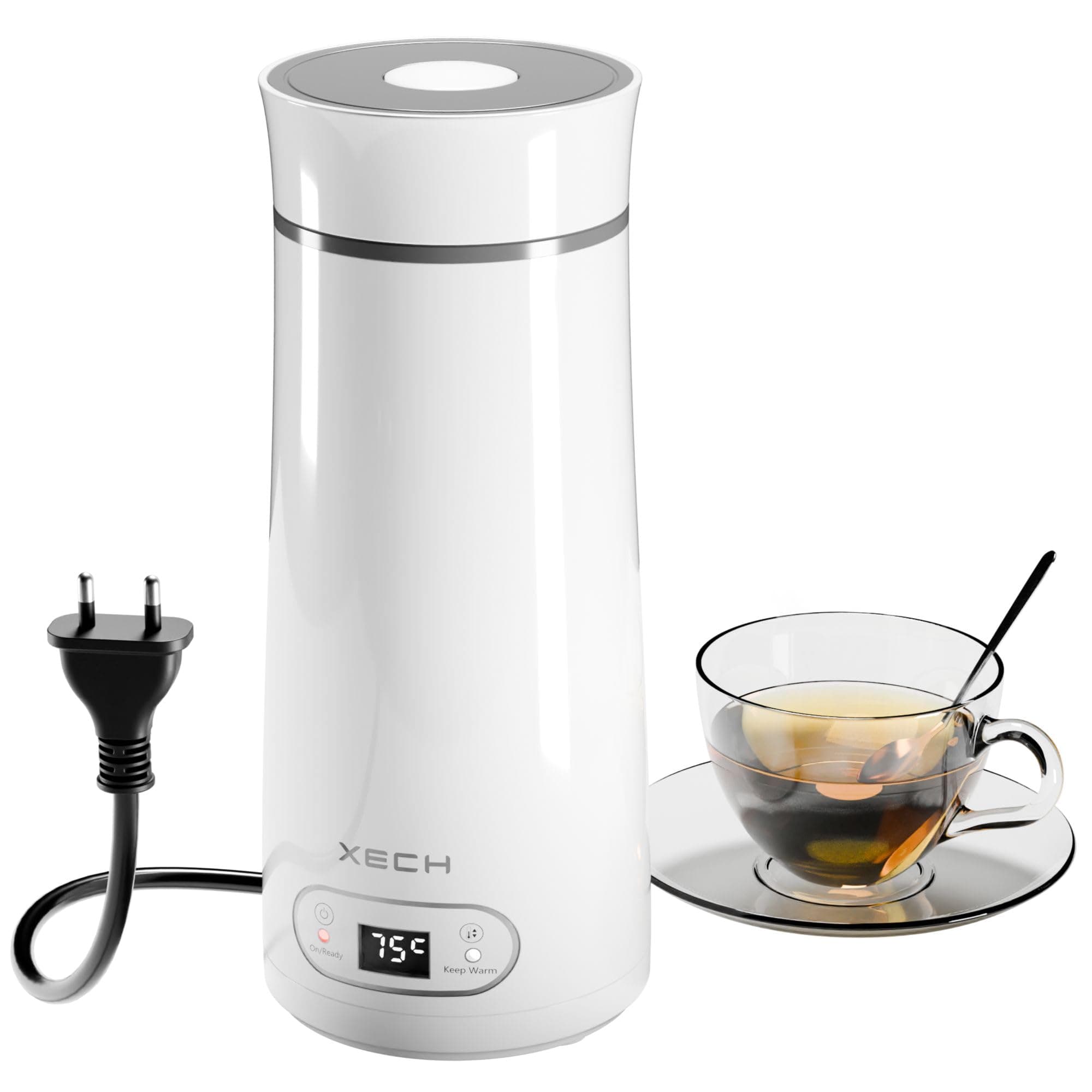 XECH Small Electric Kettle with Temperature Control | 400ml Portable Kettles to Boil Hot Water | 300W Mini Travel Kettle | Electric Bottle for Tea Coffee Without Milk (Hydroboil Digital)