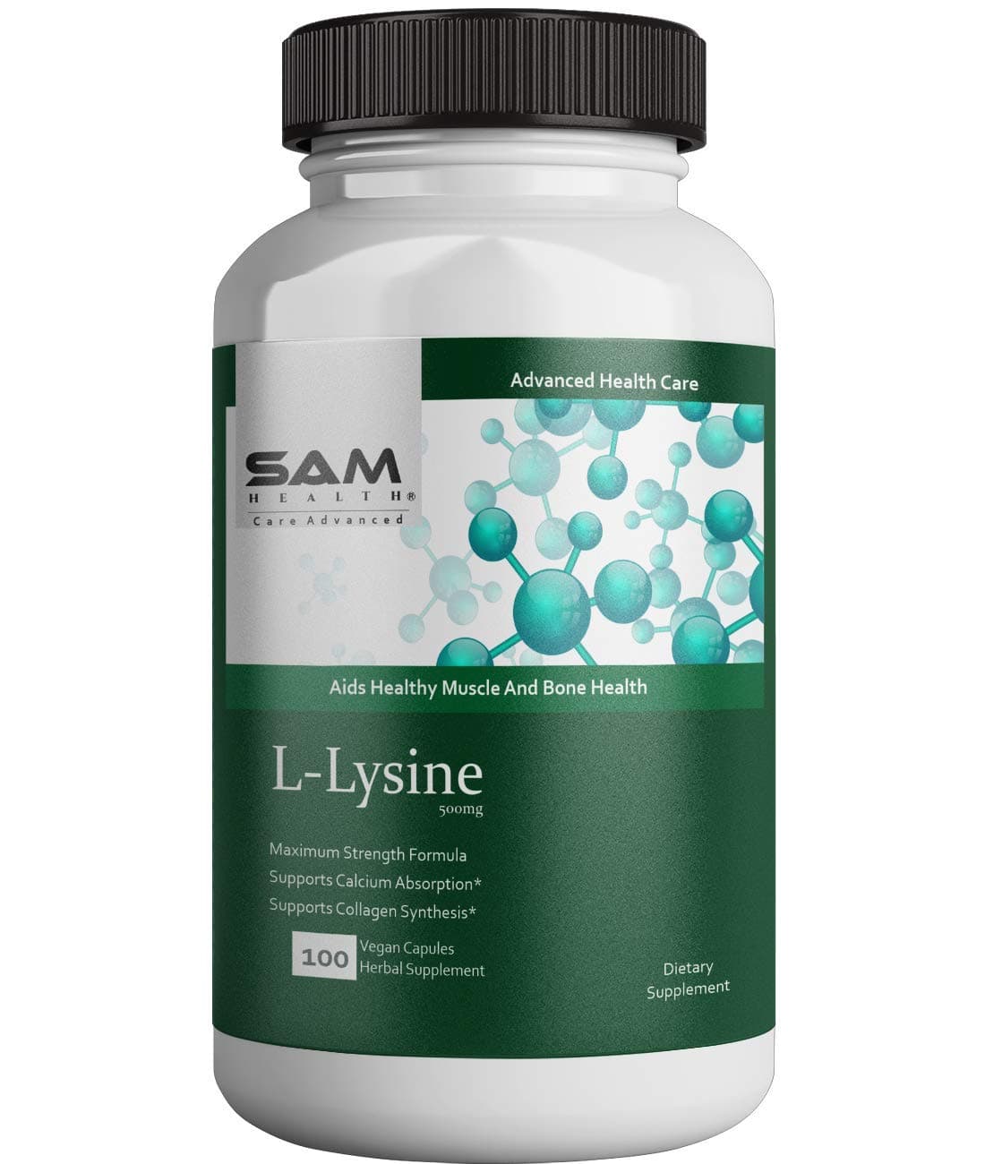SAM Health L-Lysine 100 Capsules (500mg)