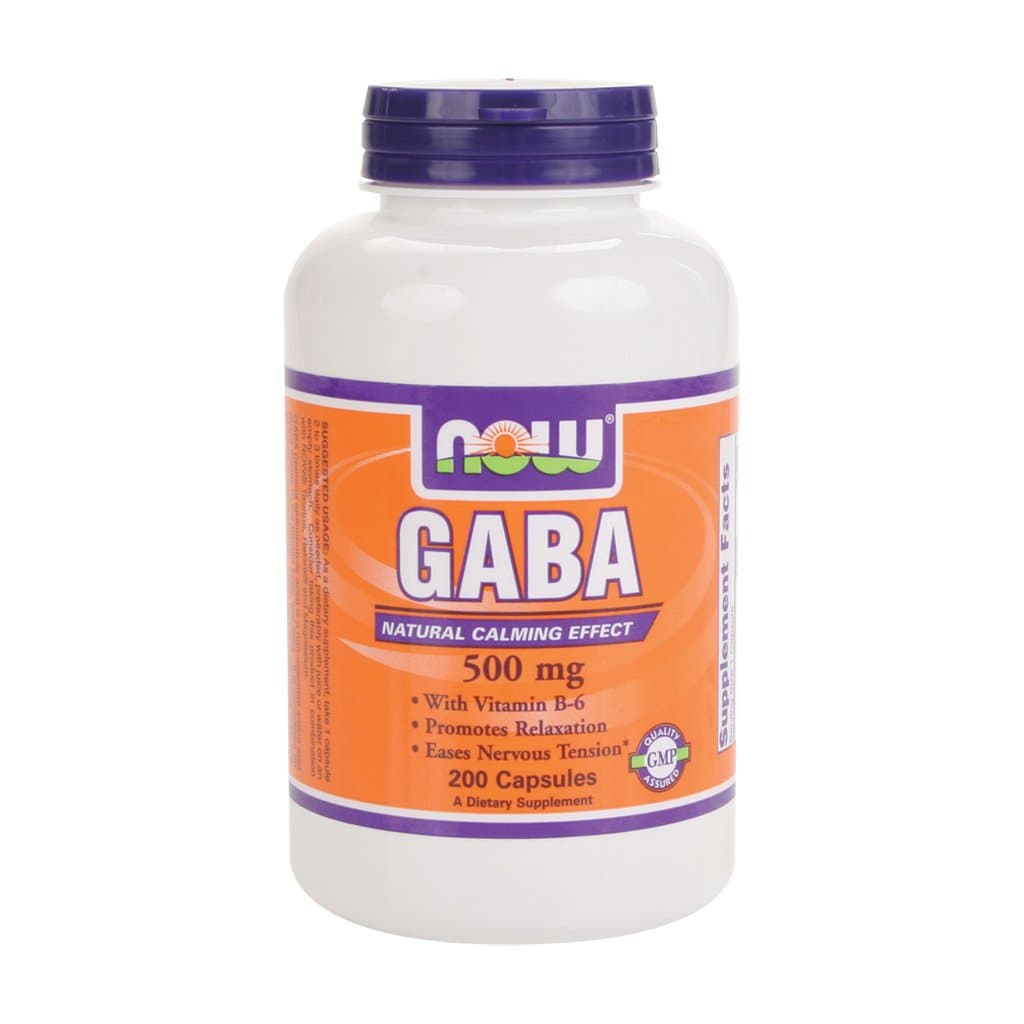 Now Foods GABA 500 mg - 200 Capsules 12 Pack