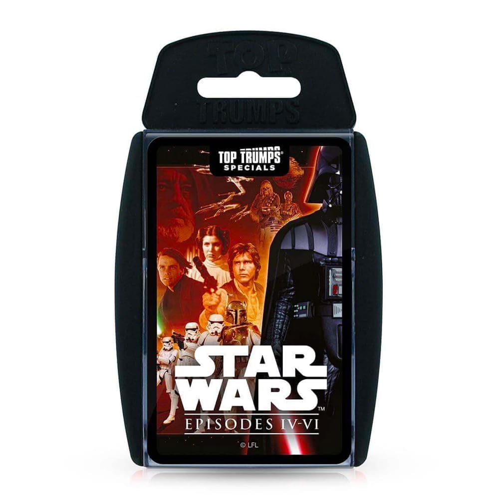 Top Trumps Star Wars Episodes 4-6 Specials Card Game, Play with Luke Skywalker, Darth Vader, Emperor Palpatine and Obi-Wan Kenobi, Educational for 2 plus players makes a great gift for ages 6 plus