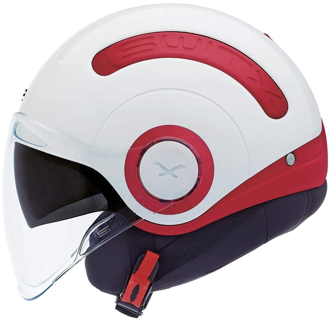Motorcycle Nexx SX10 Plain Helmet White Red S