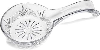 Spoon Rest Kitchen Counters, Crystal Glass Spoon Holder Rest - Dublin Collection, XL SIZE…