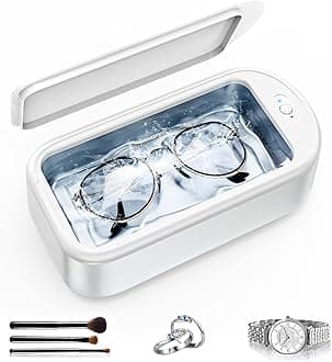 (Amazon.co.jp Limited) 2025 New Grade Ultrasonic Cleaning Machine, Glasses Cleaning Machine, Sudsty Glasses Cleaner, 50,000 Hz, Strong Vibration, 21.3 fl oz (640 ml), Large Capacity, For Small Homes