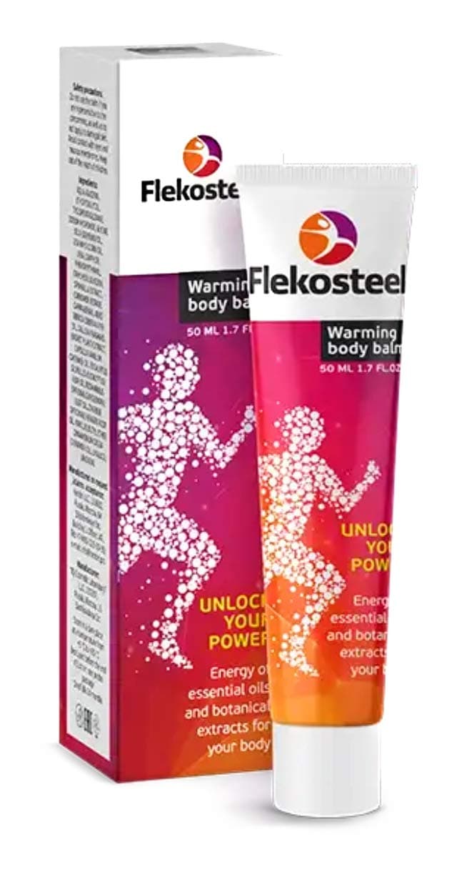 FLEKOSTEEL Body Warming Balm Relief from HIGH Muscle and Joint Load DISCOMFORT. Original Guaranteed from Russia with Hologram. (3 X 50 ML)