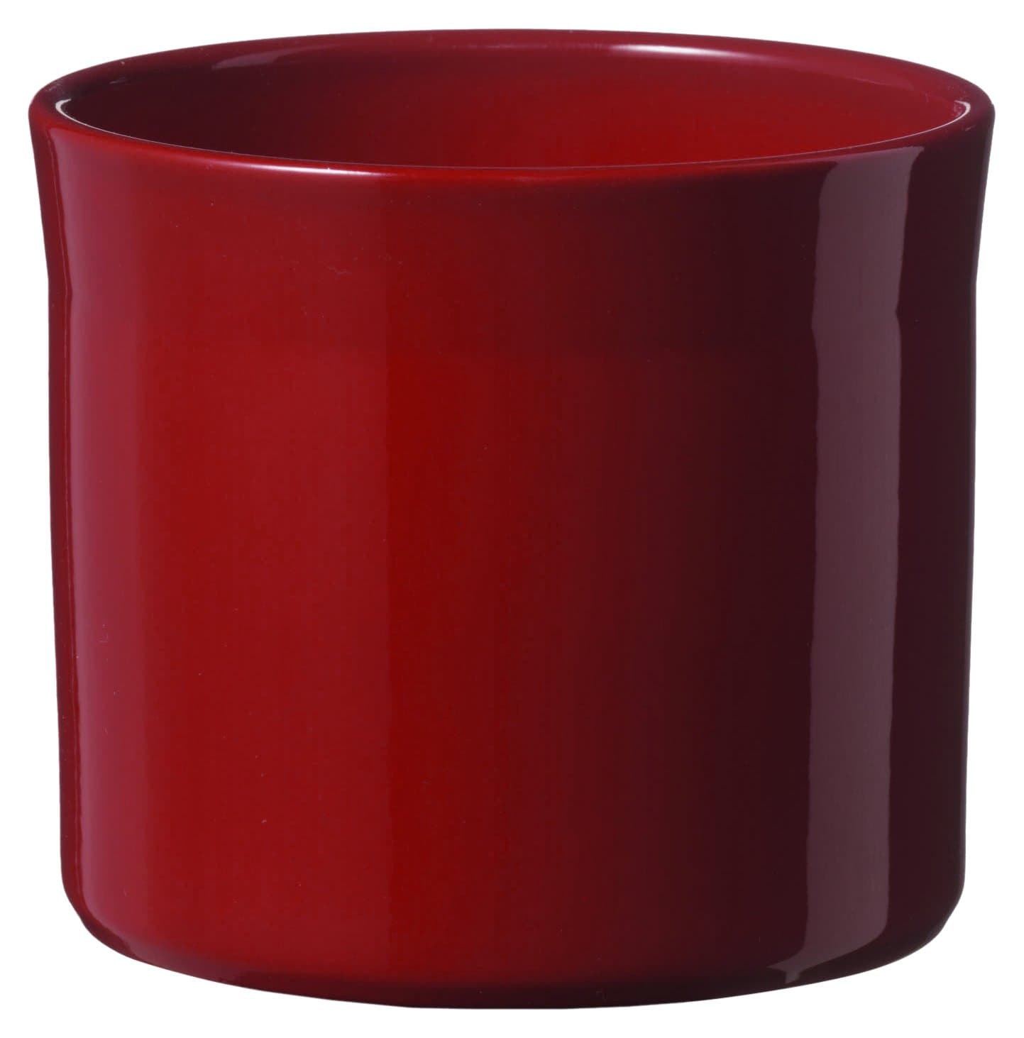 Soendgen Ceramic Flower Cachepot Miami, Clay, Bordeaux, 22 x 22 x 19 cm