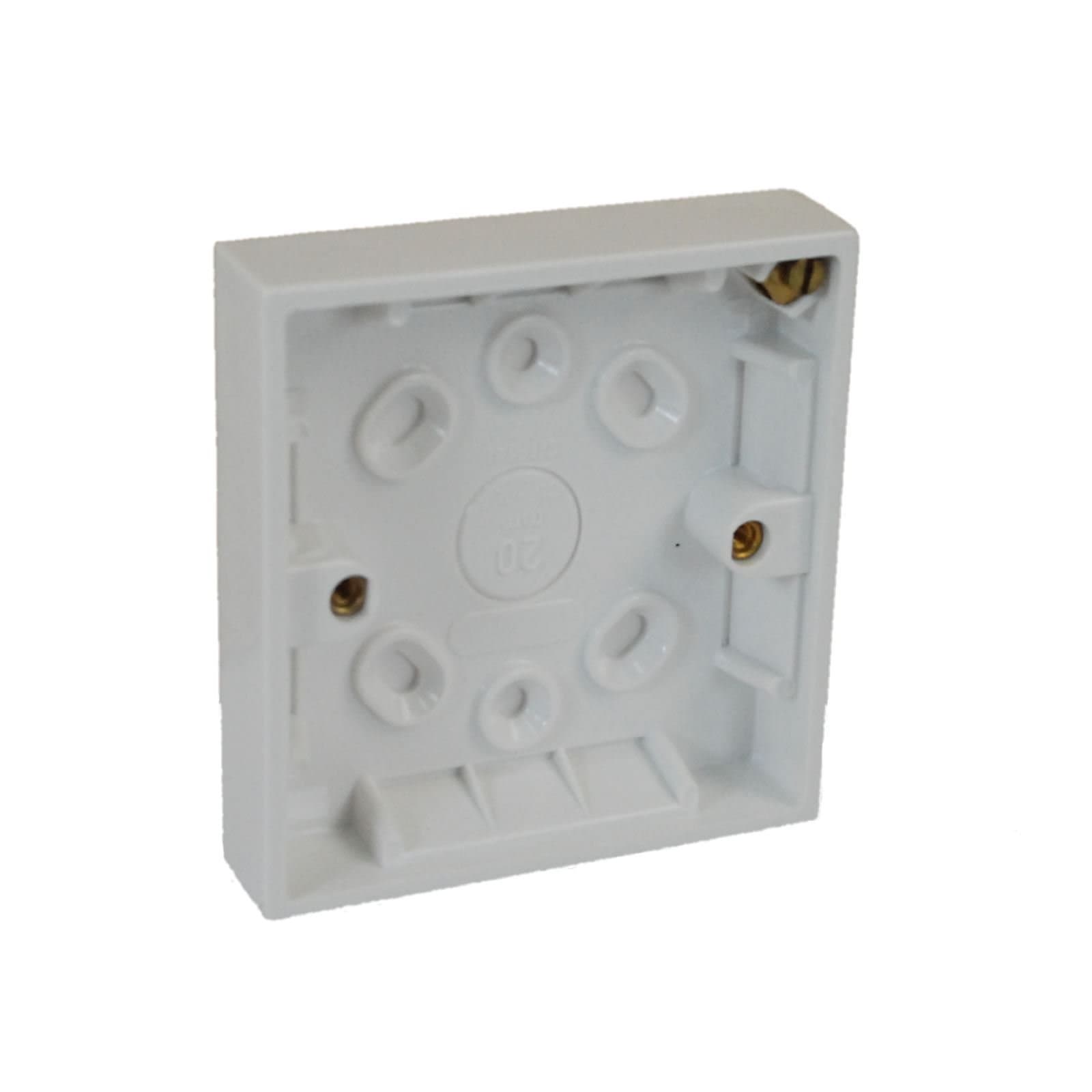JAC Surface Pattress Box 1 Gang 20mm Deep Clipsal DIY Home Electrical (Pack of 10)