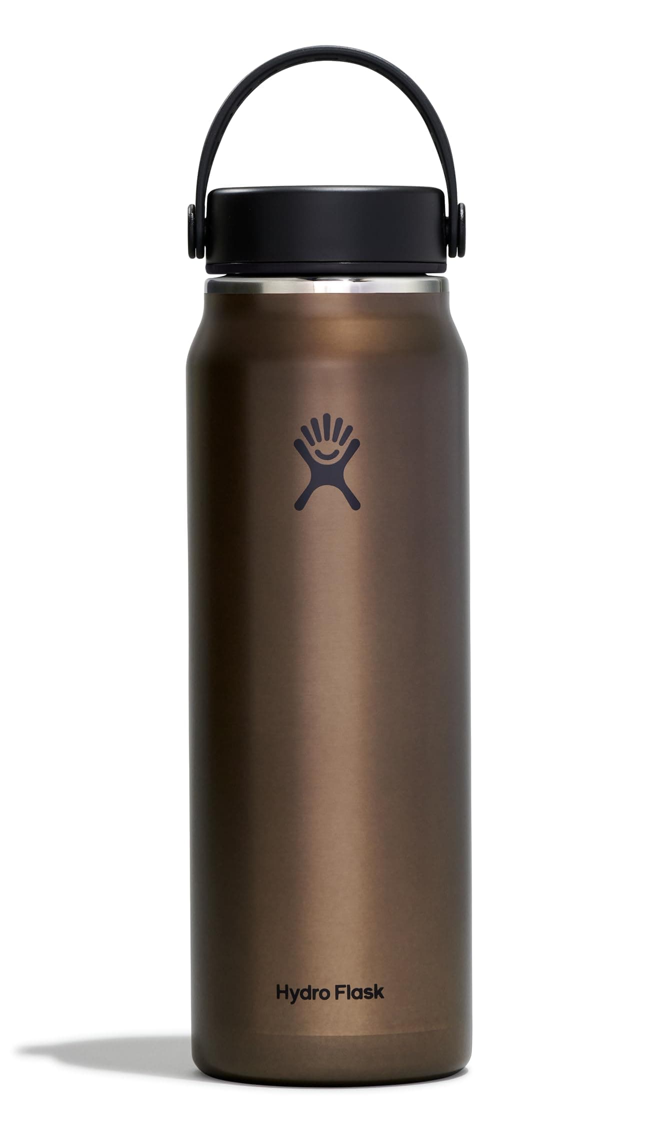 Lightweight Water Bottle 946 ml (32 oz) Trail Series - Vacuum Insulated Stainless Steel Reusable Water Bottle with Leakproof Flex Cap - Wide Mouth - Obsidian