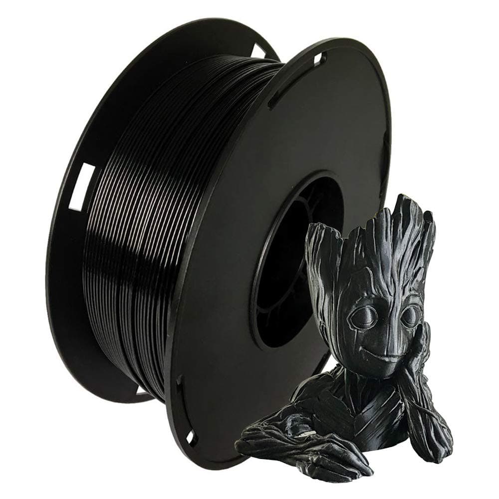 ABS Filament 1.75mm, Black ABS 3D Printer Filament, 1kg Spool(2.2lbs), Dimensional Accuracy +/- 0.03mm, Fit FDM 3D Printer and 3D Pen
