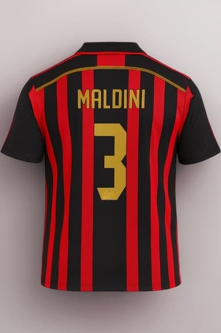 Maldini 3 Half Sleeve Ac Milaan Jersey for Men