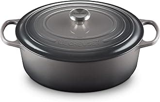 Le Creuset Signature Enameled Cast Iron Oval French (Dutch) Oven, 8 quart, Oyster