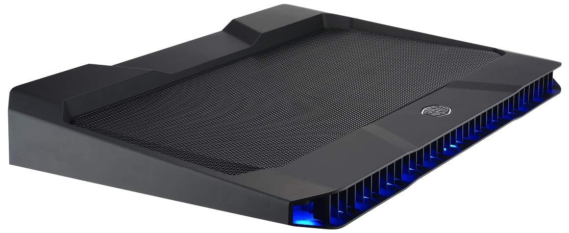 Cooler Master Notepal X150R - Laptop Cooling Pad with Blue LED, 160mm Silent Fan, Metal Mesh Surface, Black - Supports Laptops Up to 17"