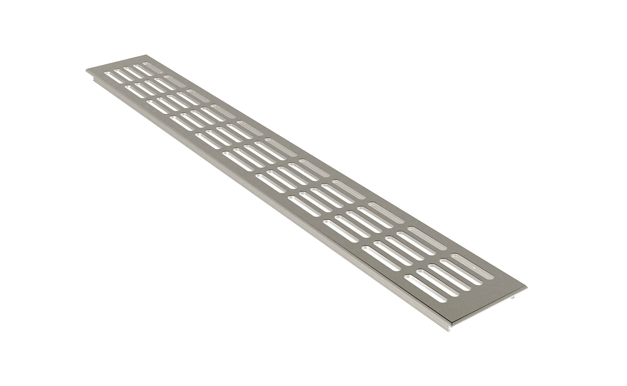 Ventilation Grill Plate / Screen / 80 x 600 mm / Aluminium / Anodised Stainless Steel
