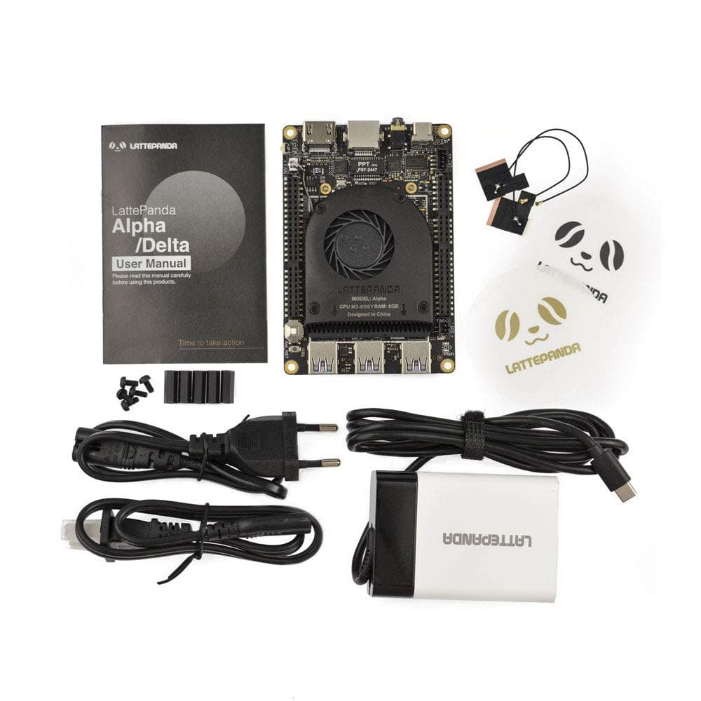 LattePanda 2 Alpha 864s Tiny Windows 11/Linux x86 SBC | Intel Core i5-8200Y, 8GB RAM/64GB eMMC | Integrated Arduino Coprocessor | Dual M.2, 4K Output | for ROS Robotics, AI & IoT Edge Computing