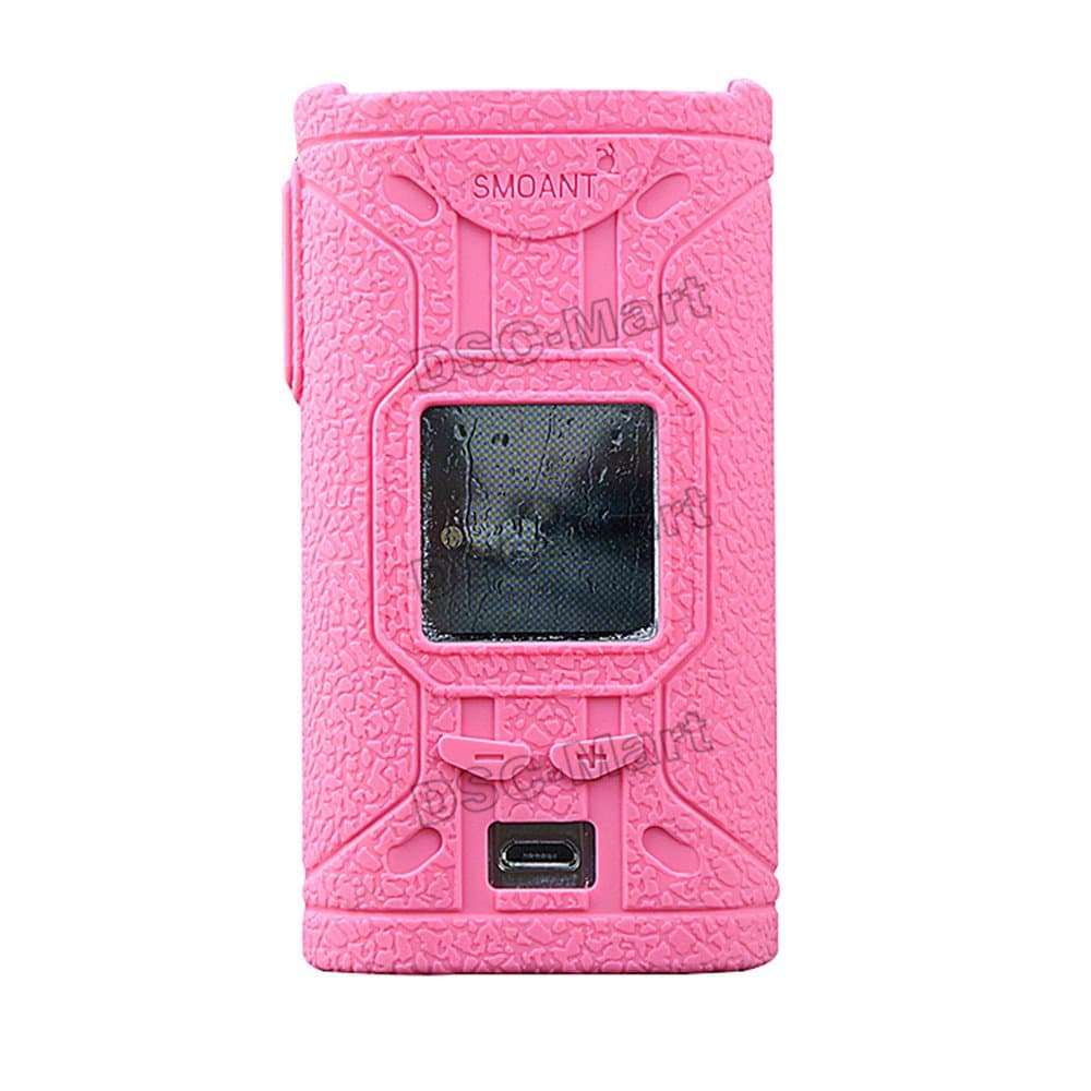 DSC-Mart Texture Case for Smoant Cylon TC 218 Protective Silicone Skin Rubber Cover Sleeve Wrap Gel Fits Smoant 218W (Pink)