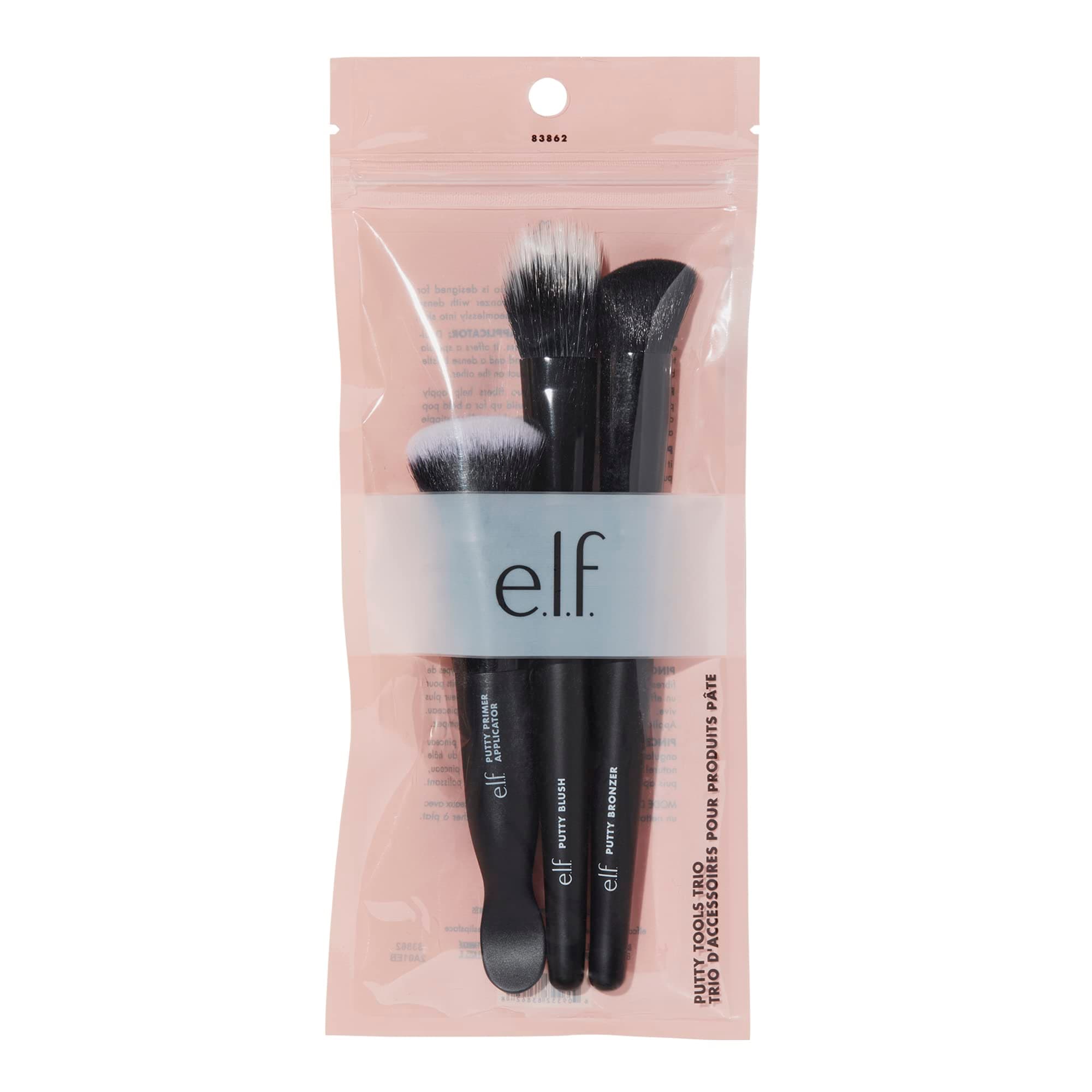 Putty Tools Trio, Set Of 3 Face Makeup Brushes For Putty Products, Helps You Easily Blend Putty Primer, Blush & Bronzer, Vegan & Cruelty-Free