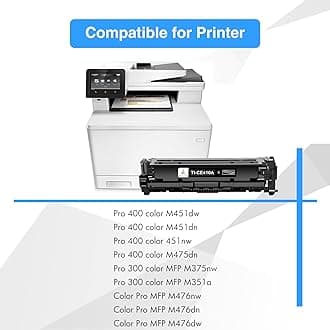 305A Toner Cartridge 4-Piece Combo Pack Compatible for HP 305A 305X CE410A CE411A CE412A CE413A for Pro 400 Color MFP M451nw M475dn M451dn M351 M375 M451 M475 Series Printer