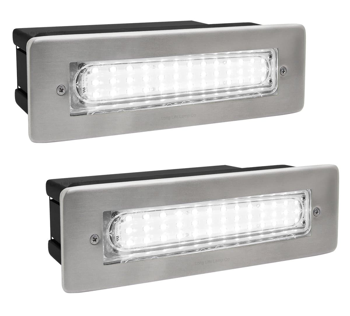 Long Life Lamp Company 2 Pack LED Brick Light LED Garden Wall Light Cool White Colour Energy Saving