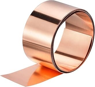 uxcell Copper Sheet Roll 3500mm x 100mm x 0.1mm, 99.9% Pure Copper Strip Copper Flashing Metal Foil Plate for Electricity DIY Projects (Multiple Sizes)