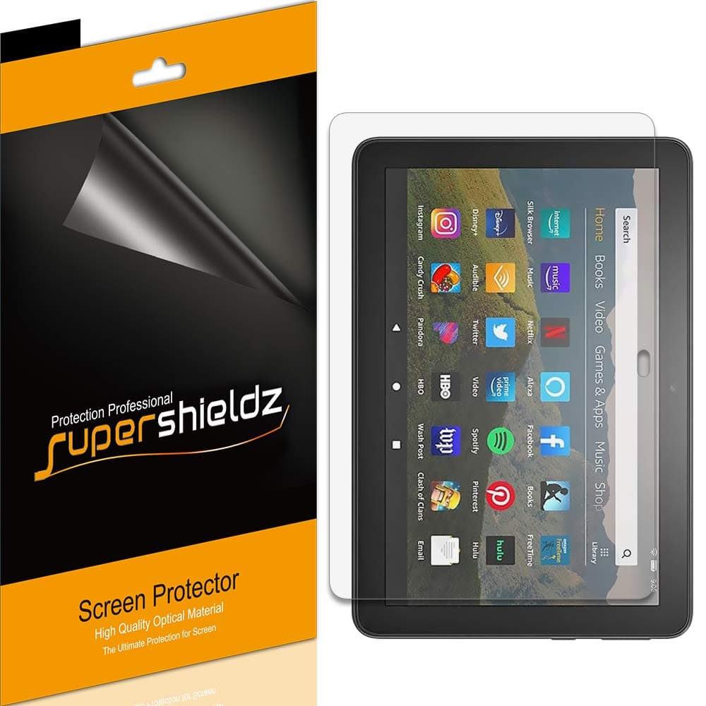 Supershieldz (3 Pack) Designed for All-New Fire HD 8 and Fire HD 8 Plus Tablet 8-inch (12th/10th Generation - 2024/2022/2020 release) Screen Protector, High Definition Clear Shield (PET)