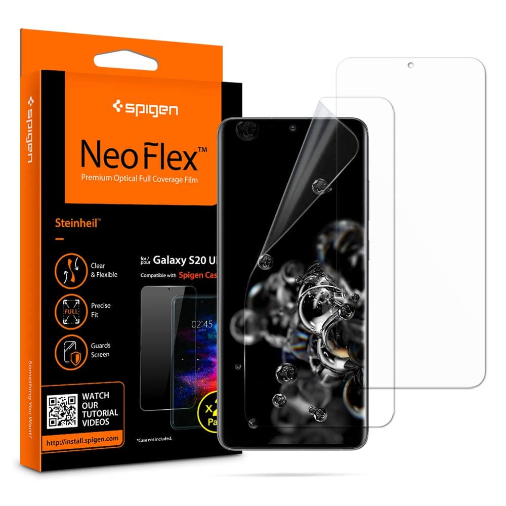 Spigen NeoFlex Screen Protector Designed for Samsung Galaxy S20 Ultra / S20 Ultra 5G (2020) [2 Pack] - Case Friendly