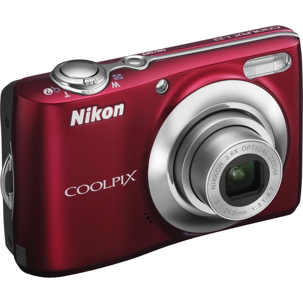 Nikon Coolpix L22 12.0MP Digital Camera with 3.6x Optical Zoom and 3.0-Inch LCD (Red-primary)