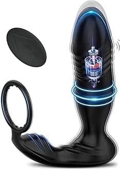 5.9 Inches 10 Modes Prostrate Device and one-Touch Recovery Portable Soft Silicone Easy to wear Powerful Silent and Waterproof Beautifully Packaged Man Ladies Gift Pleasure B1RY1
