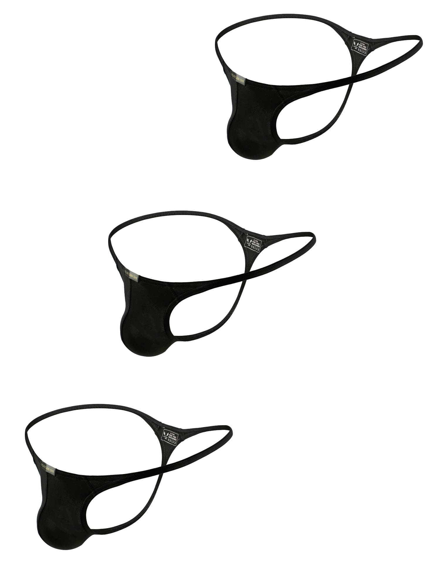 Mens T-Back Thongs Sexy Low Rise G-String Briefs Bulge Pouch Underwear