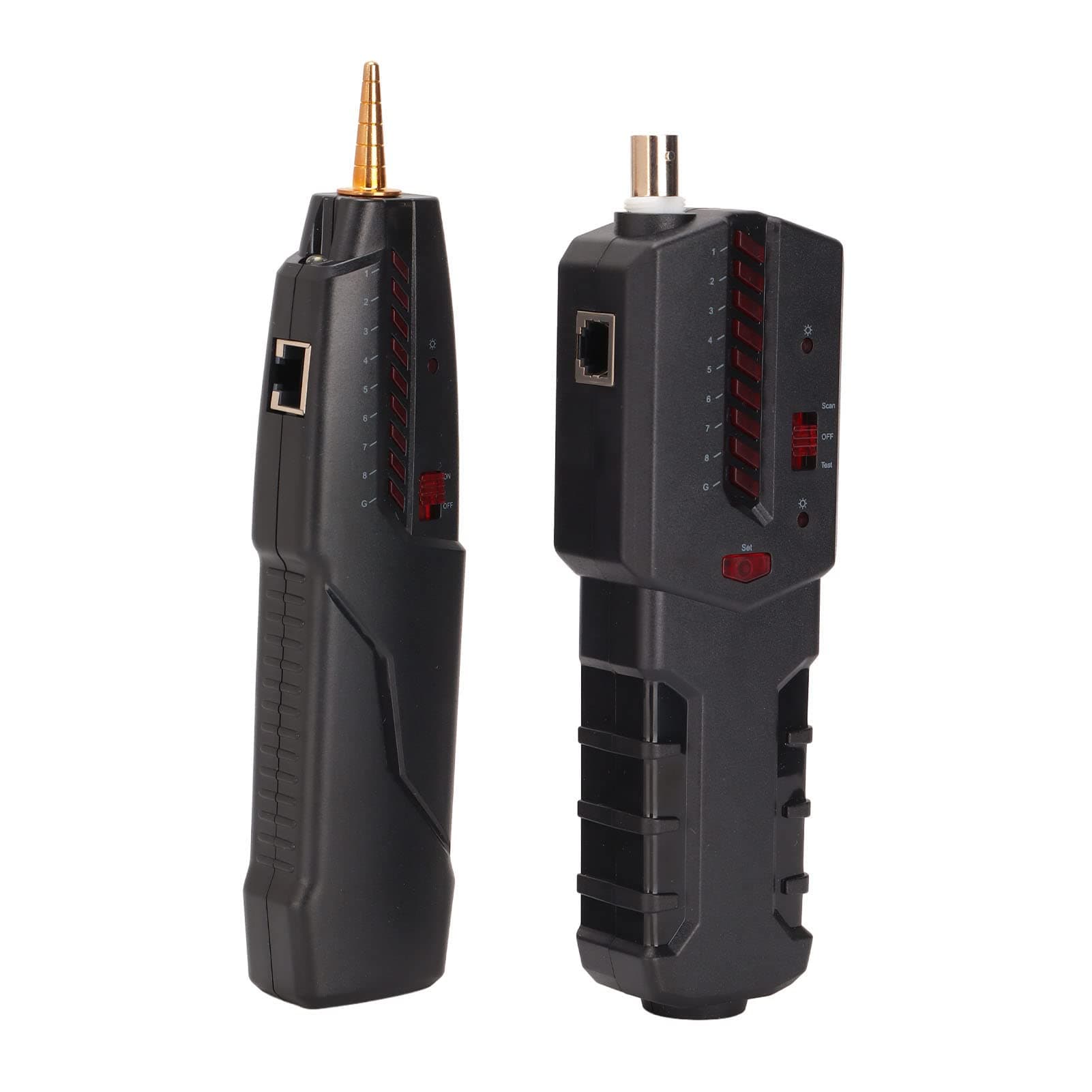 ASHATA Cable Tester with Poe, Wire Tracer Multifunction Status Testing Continuity Checking Rj11 Rj45, Support Earphone Circuit Tracer for Network Telephone Line Finder Home Repair