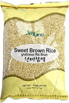 Korean Mixed Grain Rice, Multi-Variety Pack with White, Brown, Black, Sweet, and 5, 15 Mixed Grains (1 pack, Brown Rice 4lbs)