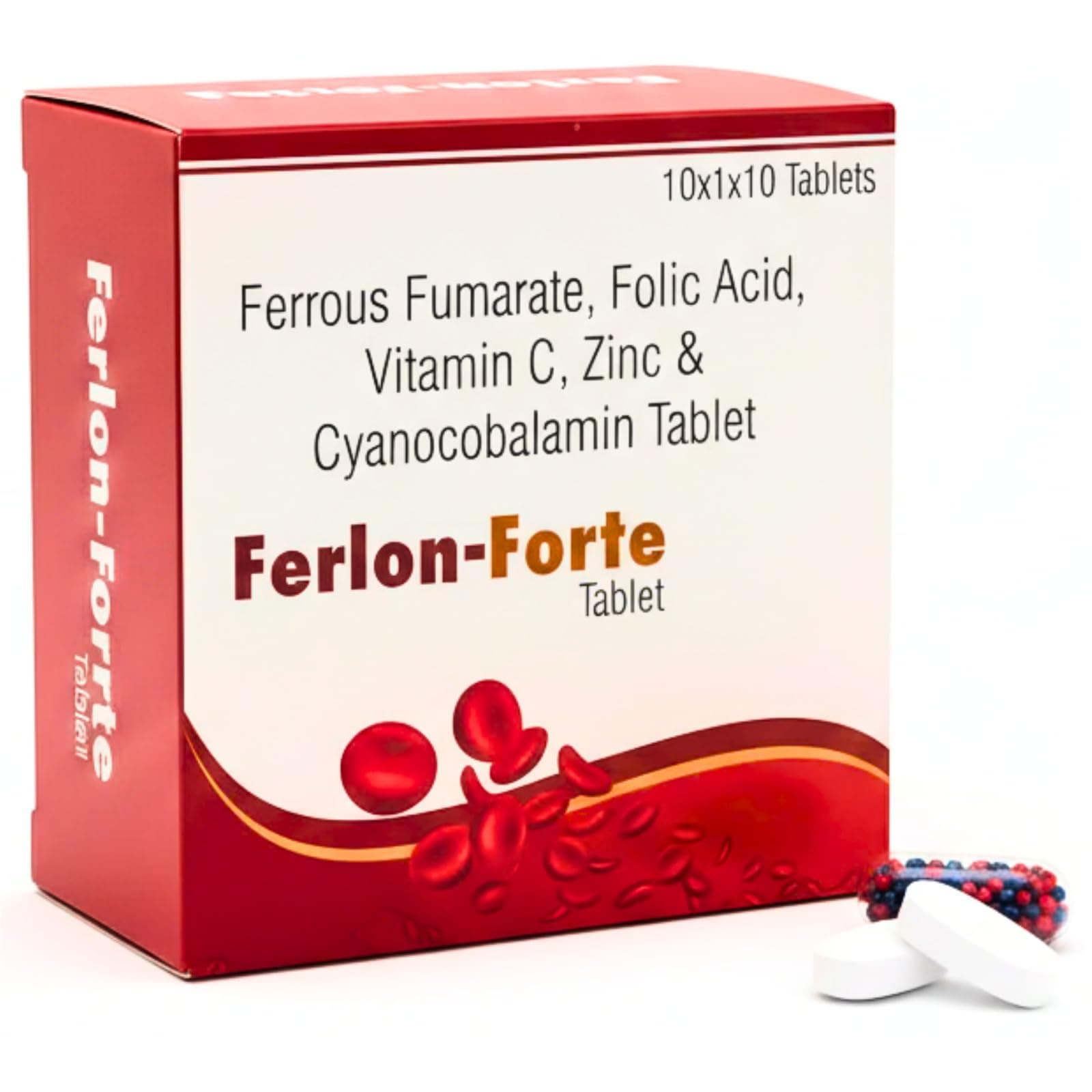 5-in-1 Daily Iron Support Formula | Combines Ferrous Fumarate, Folic Acid, Vitamin C, Zinc and Vitamin B12 in one tablet | Support normal haemoglobin formation, energy levels and overall wellness | The Ultimate Therapy for Iron Deficiency | Pregnancy & Lactation Support | Compensate Blood Loss During menses | Combat General Weakness | Boosts Energy & Immunity | 100 Veg Tablets