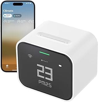 Qingping Air Monitor Lite, Apple HomeKit Compatible Wi-Fi Indoor Air Quality Meter Detects Home CO2, PM2.5, PM10, Temperature, and Humidity