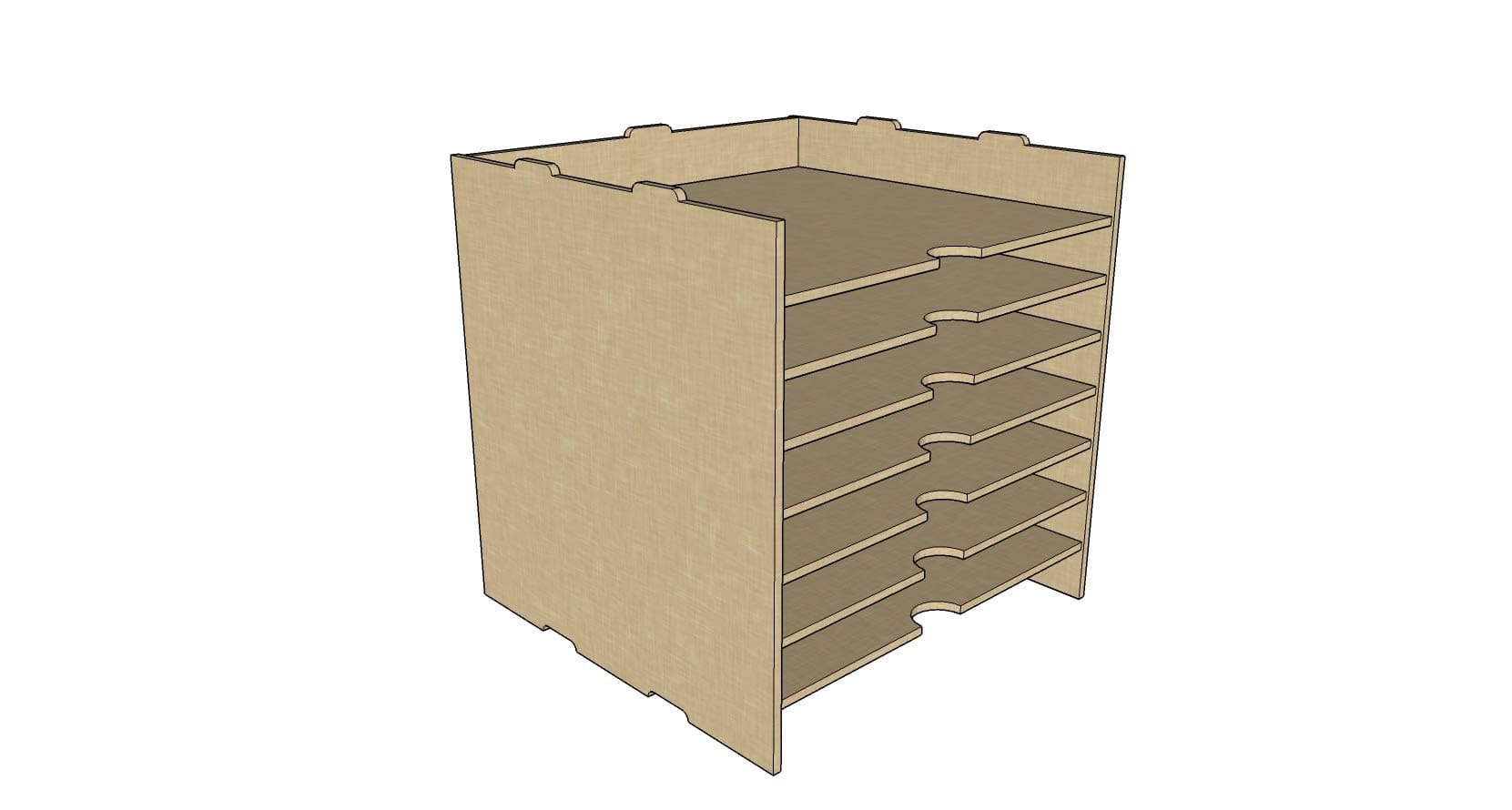 12 x 12" Inch Paper Storage Unit for Craft etc fits Kallax Cube Storage