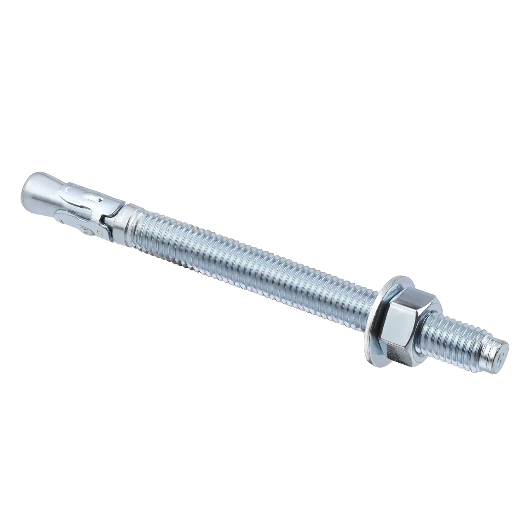 1/2 inch x 5-1/2 inch - 10 Pieces Wedge Anchor Zinc Plated Heavy Duty Fastener for Concrete