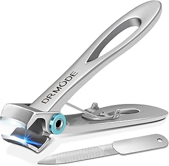 Nail Clippers - DRMODE Toe Nail Clippers for Thick Nails with 16mm Wide Jaw O...