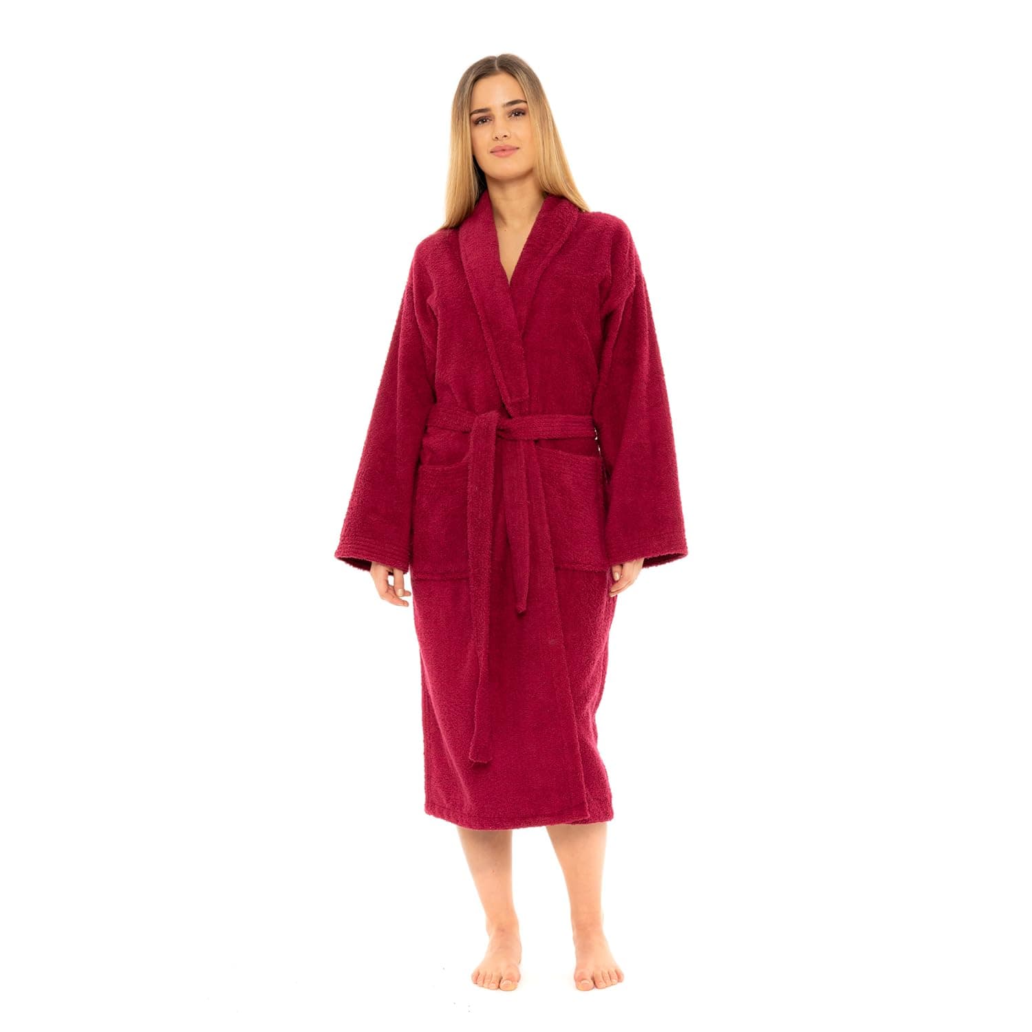 Red Towelling bath robes for women