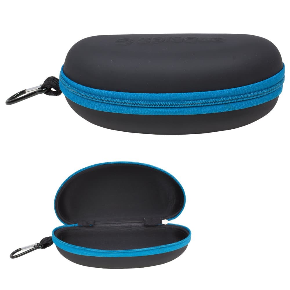Waterproof Sunglasses and Eyeglasses Case - Durable, Hard EVA Zippered Glasses Holder with Back Pack Clip