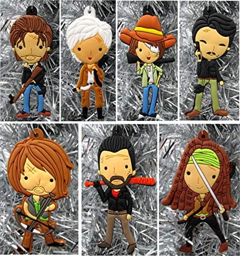 ORNAMENT Walking Dead Holiday Christmas Set - Unique Shatterproof Plastic Design
