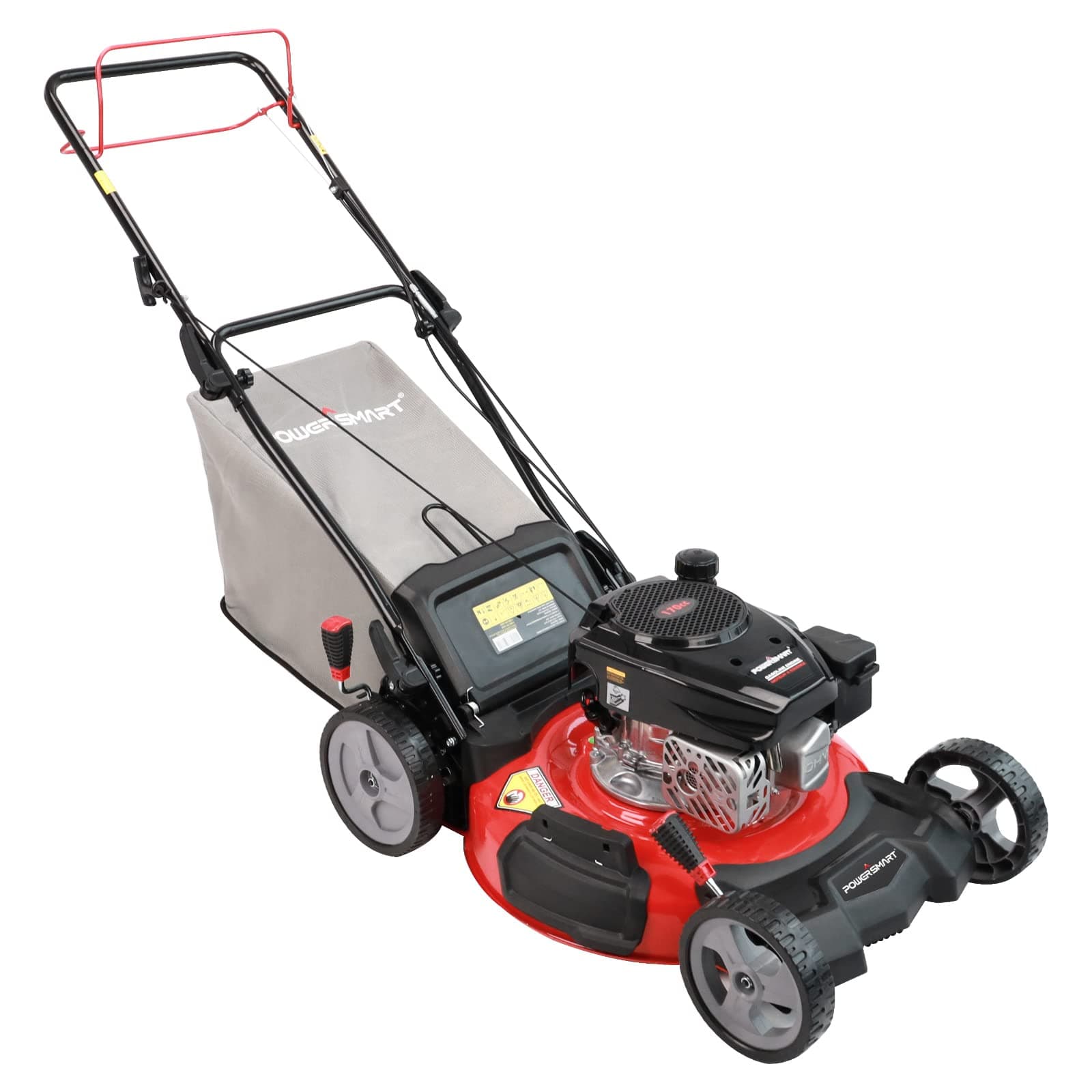 PowerSmart Self Propelled Gas Lawn Mower 21-Inch 170cc 3-in-1, Gas Powered (DB2321SR)