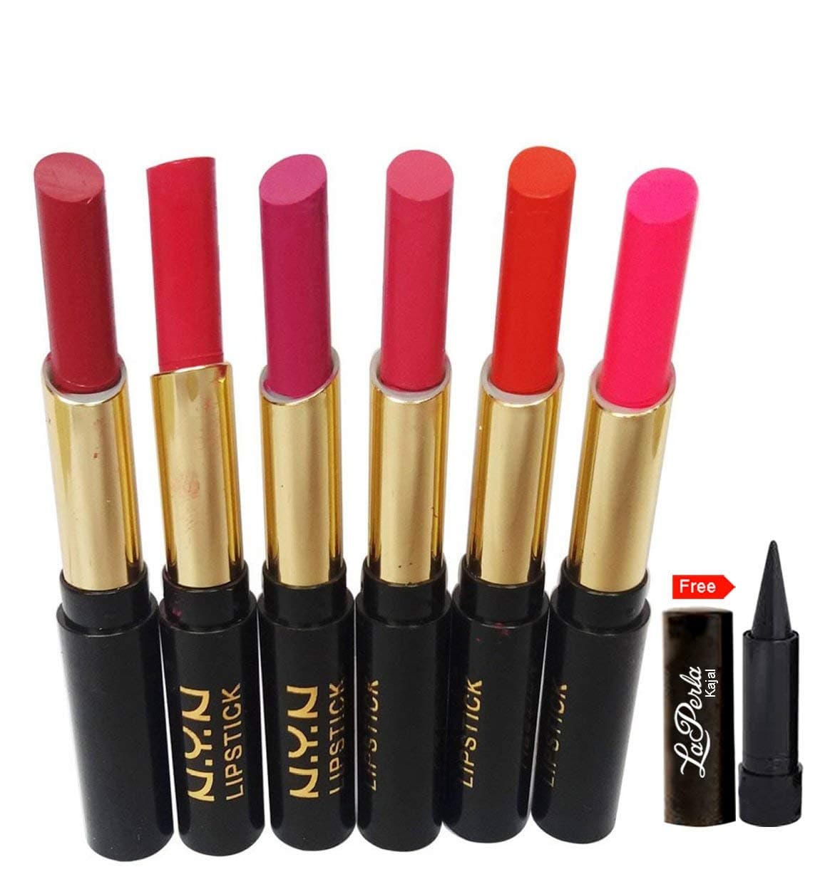 Moisturzing Matte & Shiny Rich Col Lipstick Pack Of 6 Gift Pack Kajal, Skin Whitening Cream