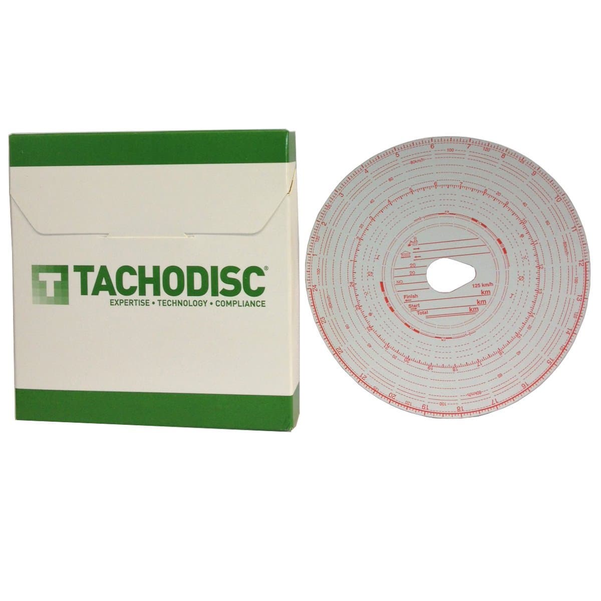 5 x Box (100) Tacho chart cards for trucks- Tachograph charts T1/T2 (125KM/H)