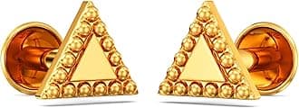 22k (916) Purity BIS Certified Trigon Gold Earring For Women