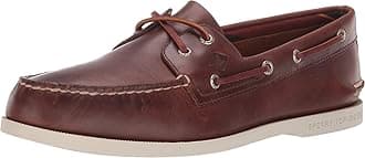 Men's Authentic Original 2-Eye Boat Shoe, TAN VARSITY, 7 M US