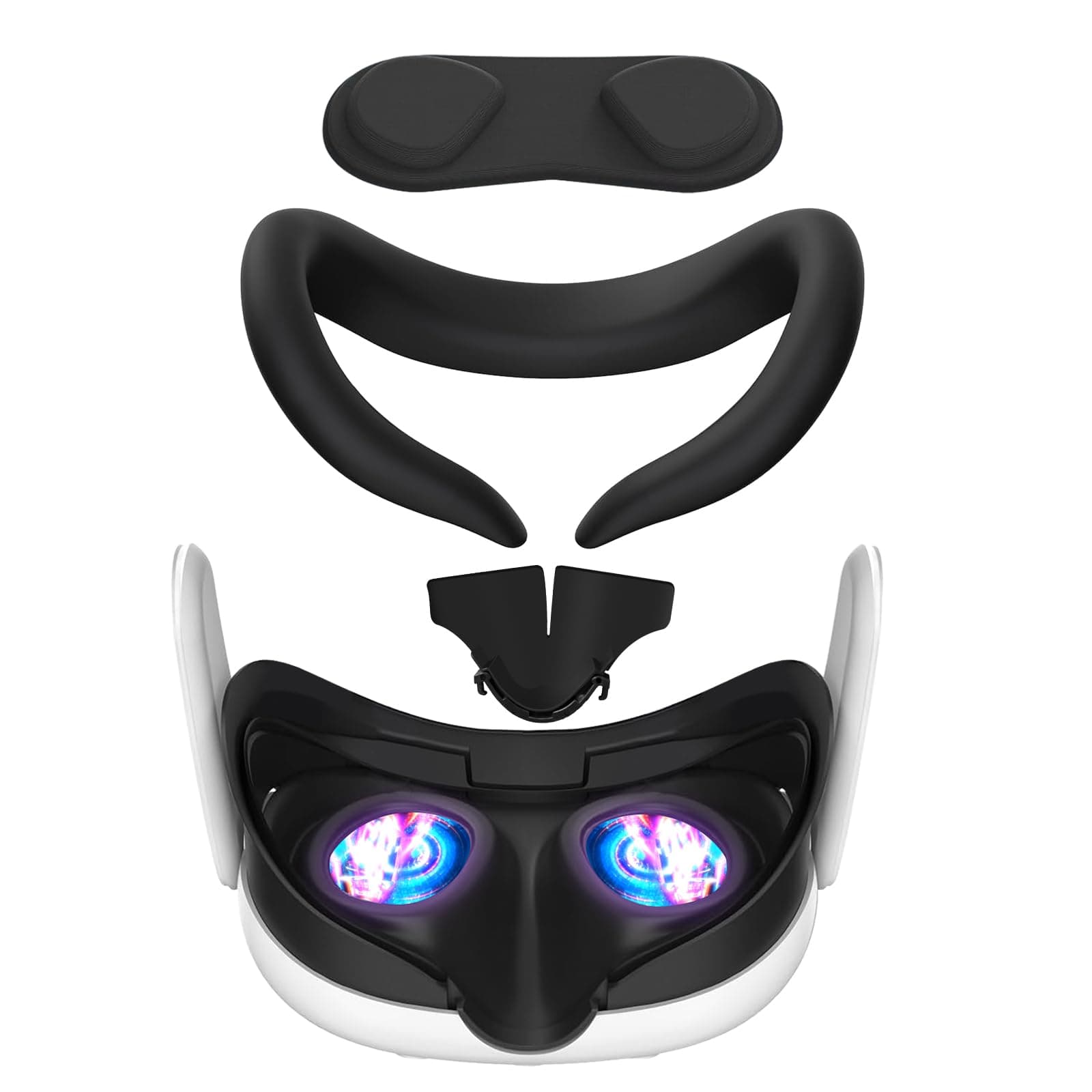 Eyglo Silicone Cover Compatible with Quest 3,Quest 3 Face Pad,Waterproof Dustproof Confortable Cover for Quest 3,Replacement with Nose Pad,Accessories for Quest 3,Quest 3 Silicone