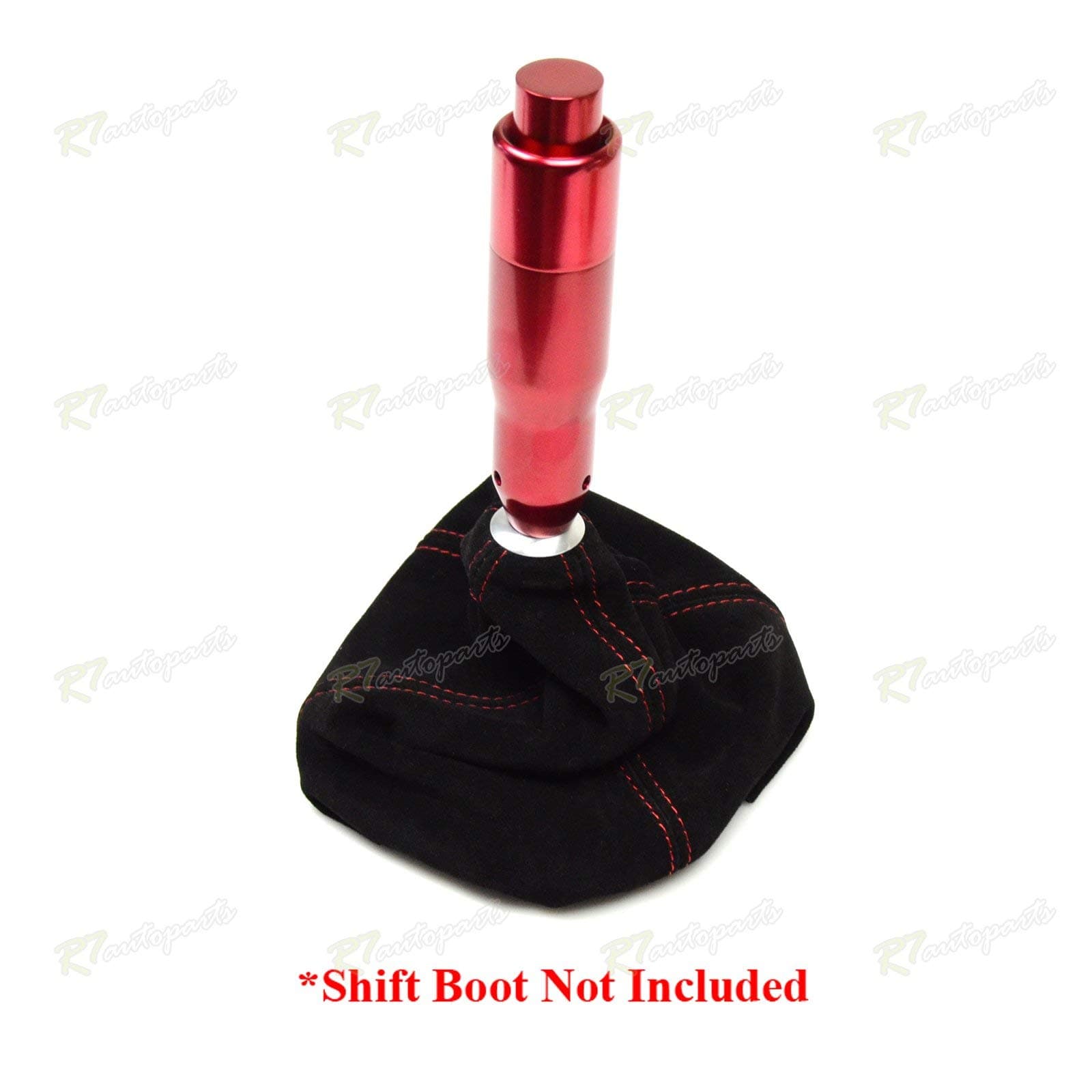 JDM 12mm 10mm 8mm Auto Spring Operated Gear Automatic Transmission Shift Knob Push Button Replace Stock Shifter (Red)
