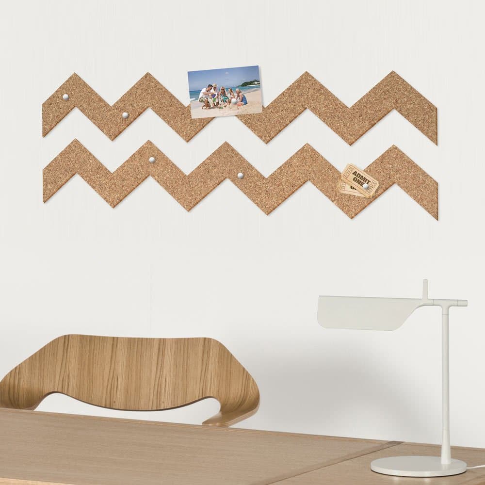 Roll and Pin Cork Memo Board - Self Adhesive Cork Pinboard Kit + 20 White Pins - The Contemporary Notice Board Design for The Creative Home and Office by MOXON
