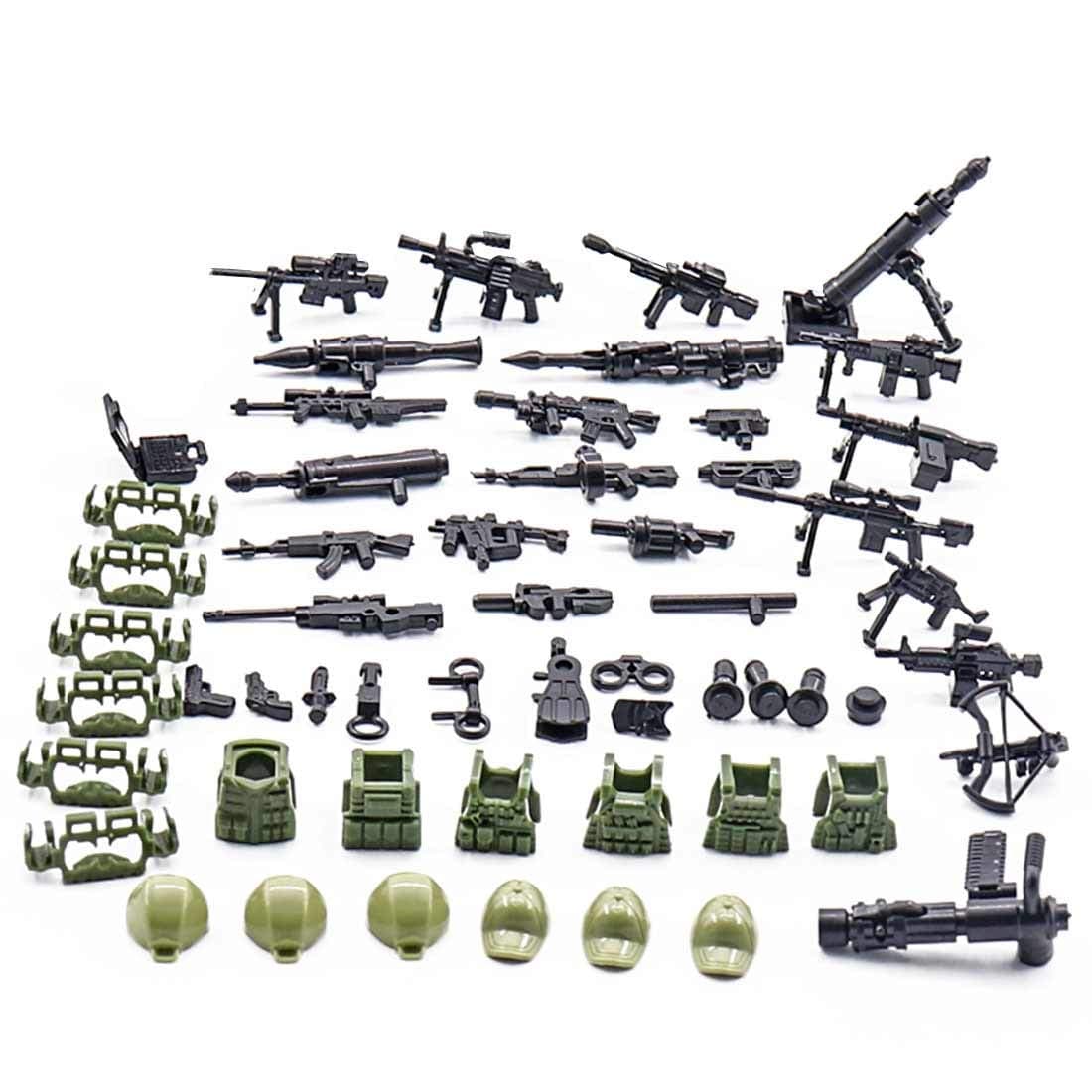 PARIO Custom Weapons Set for SWAT Team Minifigures, Compatible With LEGO
