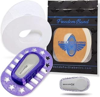 Infiniflex for Dexcom G6 Sensor Patch Cover Adhesive Tape Cover Guard by Freedom Bands (Purple)