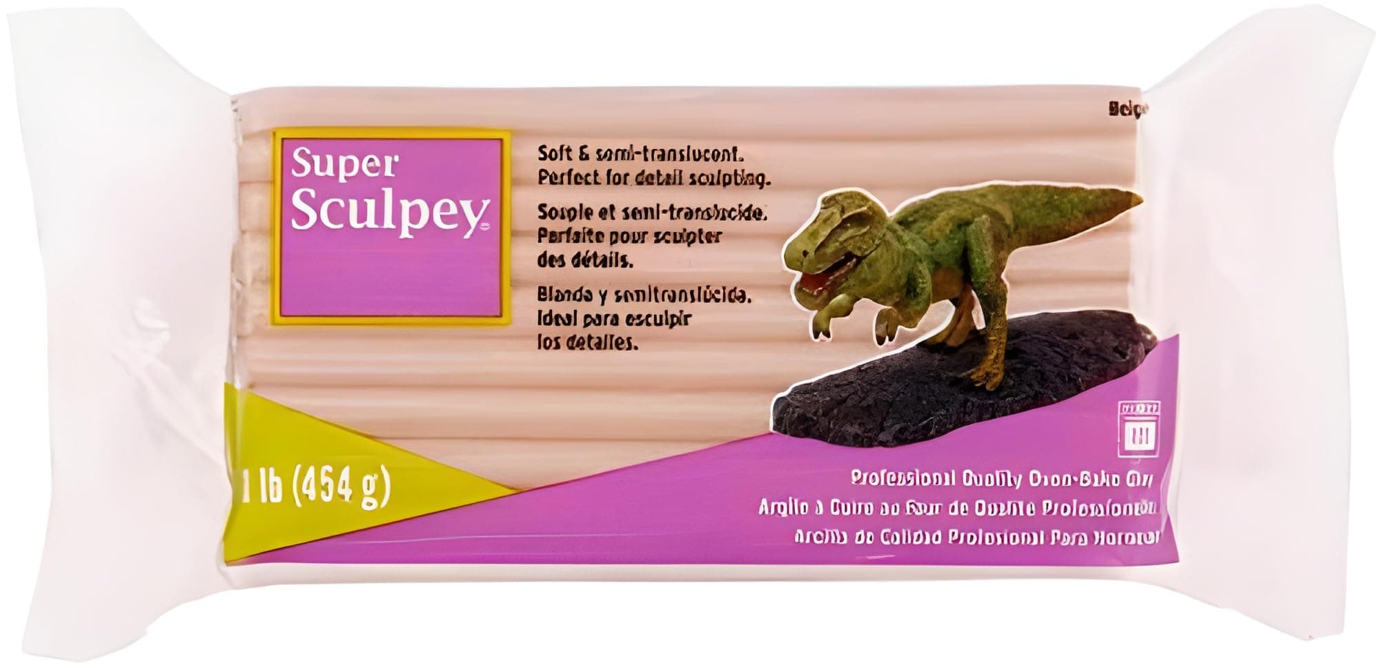 Super Sculpey: Polymer Clay: Beige - 1 lb Pack - Soft Oven Bake Clay, Non-Toxic, Created for Advanced Sculptors-Artists-Model Makers-Movie Studios