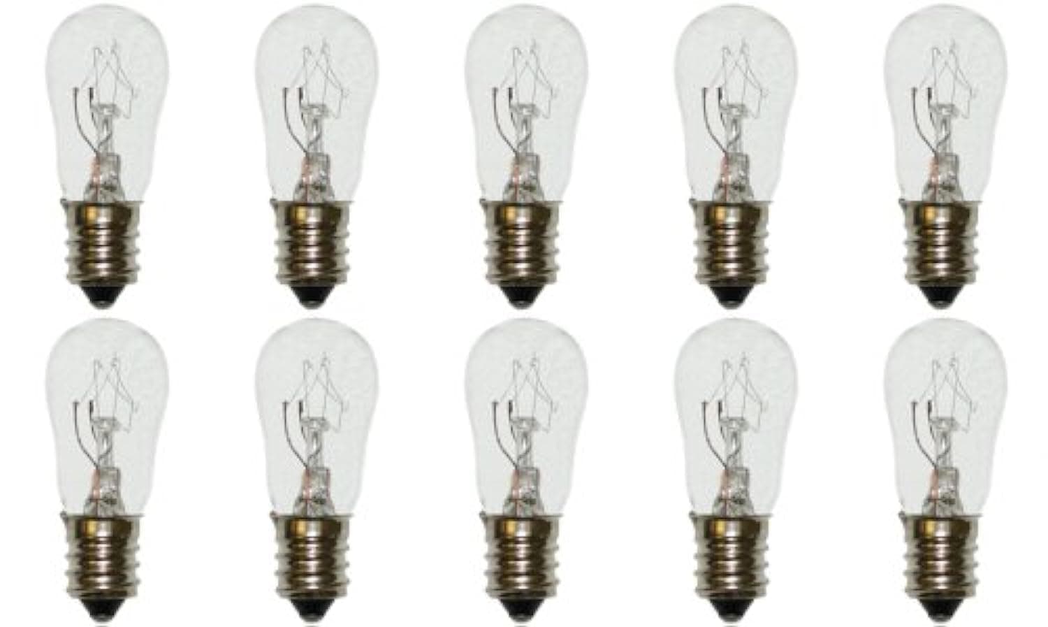 CEC Industries #3S-6/5 120V Bulbs, 120 V, 3 W, E12 Base, S-6 shape (Box of 10)